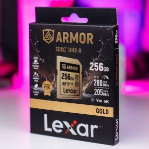 Карта памяти Lexar 256GB Armor Gold SDXC UHS-II V60 — воплощение прочности и надежности