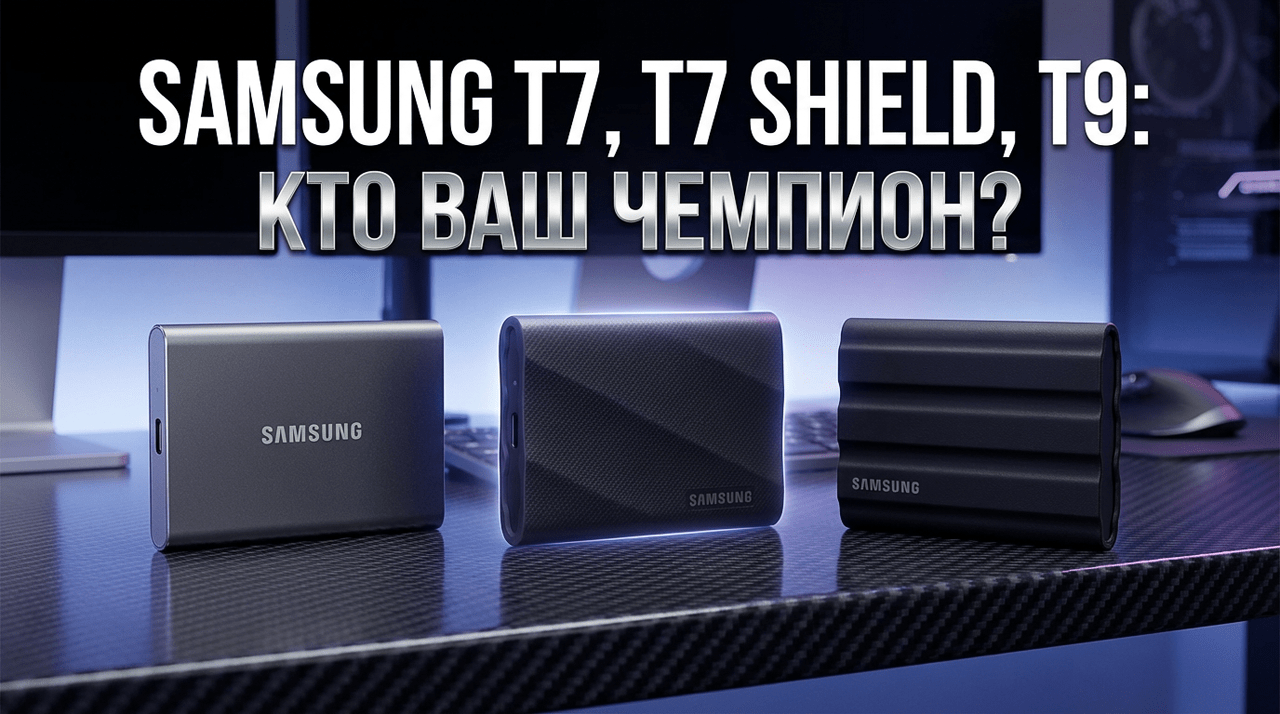 Samsung T7, T7 Shield и T9 - сравнение портативных SSD